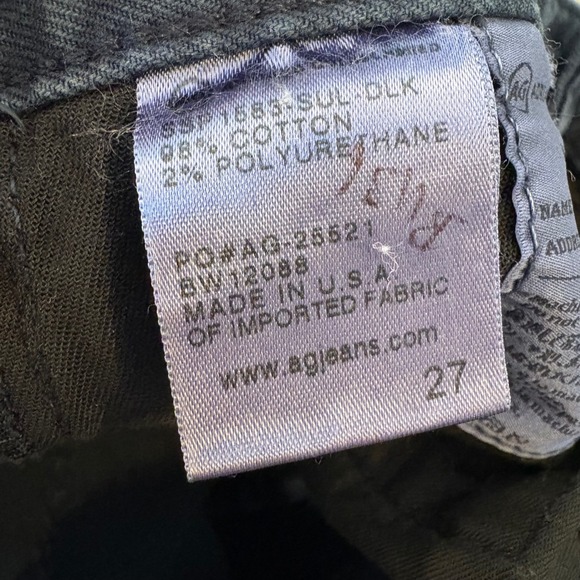 Alexa Chung for AG Adriano Goldschmied Washed Black Denim Shorts Size 27 - Picture 6 of 7